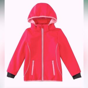 NWT M2C Girls Hooded Fleece Lined Waterproof Windproof Jacket, 3T